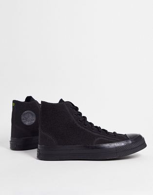 Converse Chuck 70 Hi Renew Knit sneakers in triple black