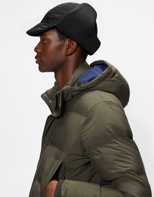 Ted Baker Omarr padded aviator cap in black