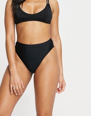 Missguided mix & match high waist bikini bottom in black