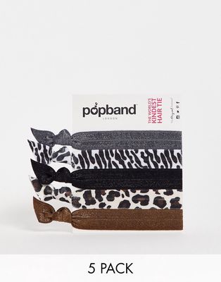 Popband Animal Hairbands 5 Pack-Multi