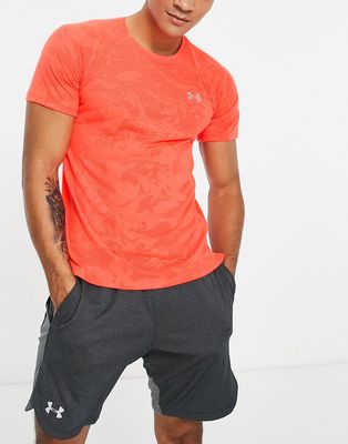Under Armour Streaker t-shirt 2.0 in red camo