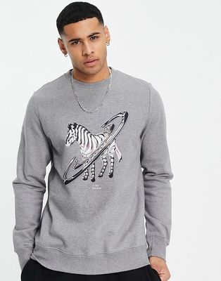 PS Paul Smith zebra sweatshirt in gray