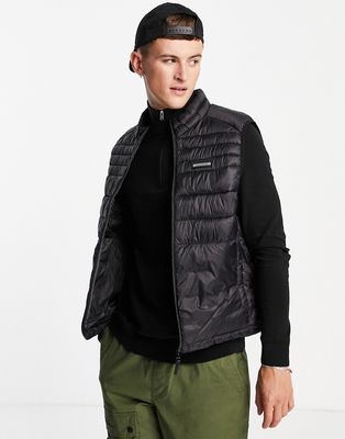 Jack & Jones Essentials padded vest in black