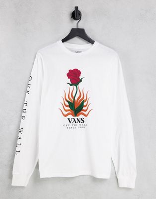Vans Flores long sleeve t-shirt in white