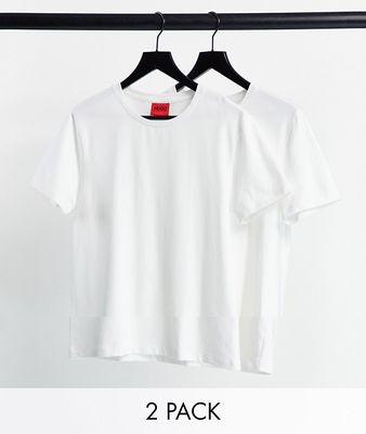 HUGO round neck 2 pack t-shirts in white