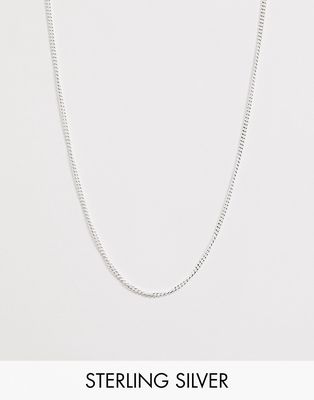 ASOS DESIGN short sterling silver necklace in silver