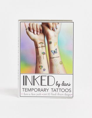 INKED by Dani Love Is Love Temporary Tattoo Pack-Multi