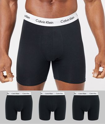 Calvin Klein Cotton 3 pack boxer briefs-Black