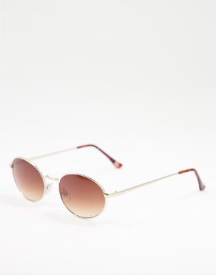 Liars & Lovers angles round sunglasses in gold