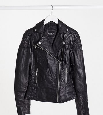 Barney's Originals Tall Clara real leather jacket-Black