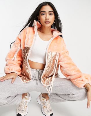 UGG Marlene quilted jacket in pink and rose gold