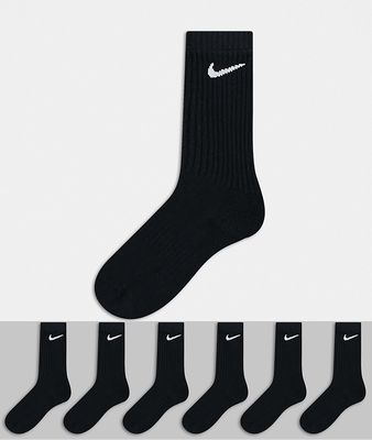 Nike Training 6 Pack Everyday Cushioned socks in black
