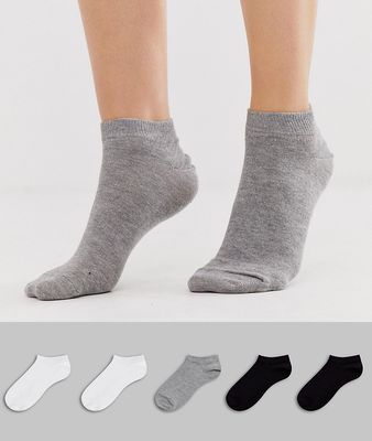ASOS DESIGN 5 pack sneaker socks-Multi