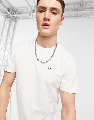 Tommy Jeans flag logo t-shirt in white