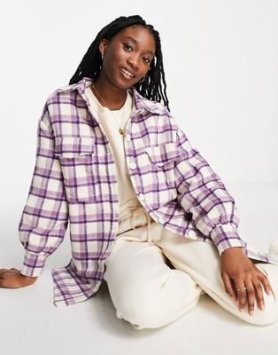 Influence oversized shacket in multi check