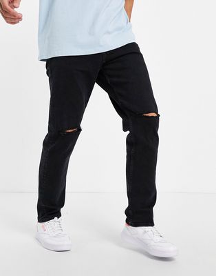 Jack & Jones Intelligence Chris loose fit jean in black