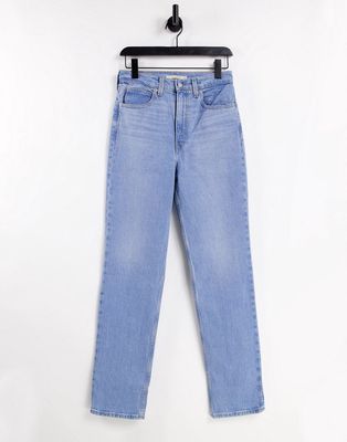 Levi's 70s straight leg jeans in mid wash-Blues