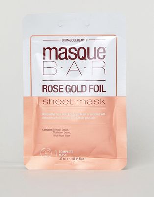 MasqueBAR Rose Gold Foil Moisturizing Sheet Mask-No color