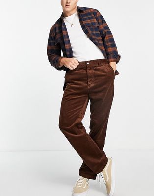 Carhartt WIP menson regular taper jumbo cord pants in brown
