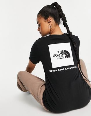 The North Face Box NSE back print T-shirt in black