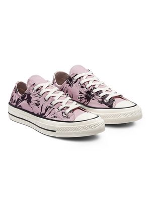 Converse Chuck 70 Ox Hybrid Floral jacquard canvas sneakers in himalayan salt-Pink