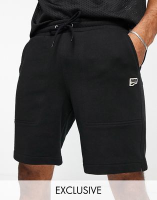 Puma Downtown shorts in black and pink - Exclusive to ASOS