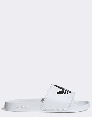adidas Originals adilette Lite sliders in white