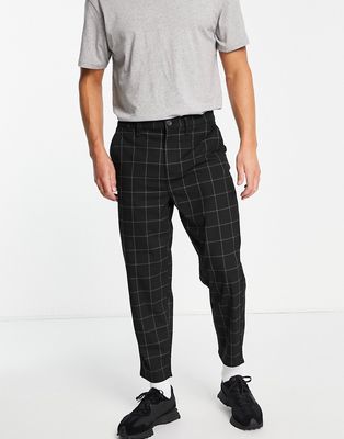 Only & Sons balloon fit pants in black check