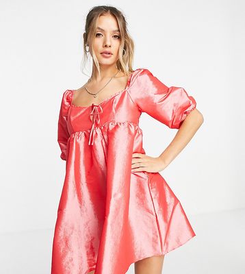 Collective the Label oversized babydoll mini dress in pop pink