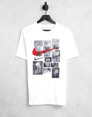 Nike Basketball graphic t-shirt in white