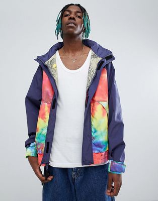 Billionaire Boys Club sailing jacket with ideal tie dye print-Navy