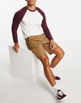 Vans Authentic relaxed chino shorts in tan-Brown