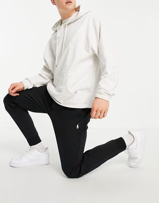 Polo Ralph Lauren player logo cuffed sweatpants in black