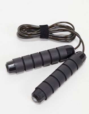 FitHut 2.8m weighted skipping rope in black
