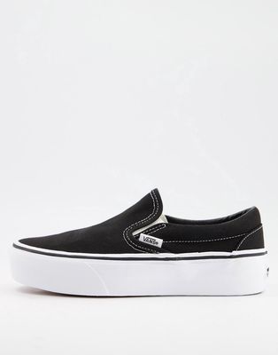 Vans Classic Slip On Platform sneakers in black
