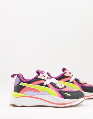 Puma RS-Curve sneakers in pink multi