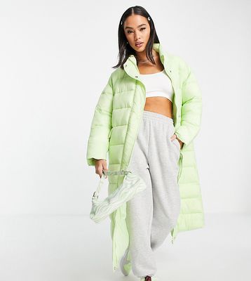 Native Youth oversized longline padded coat in pastel-Green
