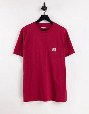 Carhartt WIP pocket T-shirt in red heather