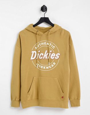 Dickies Girl relaxed fleece hoodie in beige-Brown