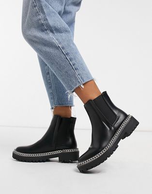 Truffle Collection chunky chelsea boots in black