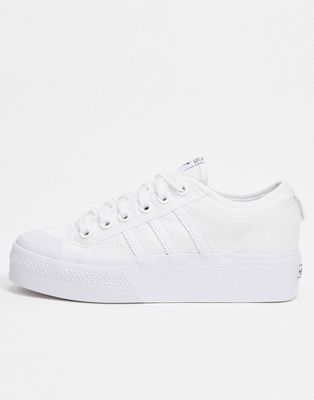 adidas Originals Nizza platform sneakers in white