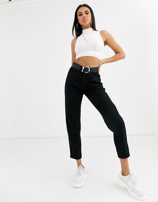 Missguided mom jeans in black