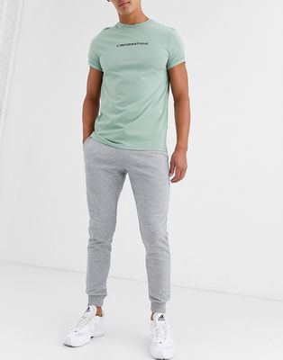 ASOS DESIGN skinny sweatpants in gray marl-Grey