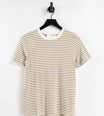Selected Femme Exclusive cotton t-shirt in stripe-Multi