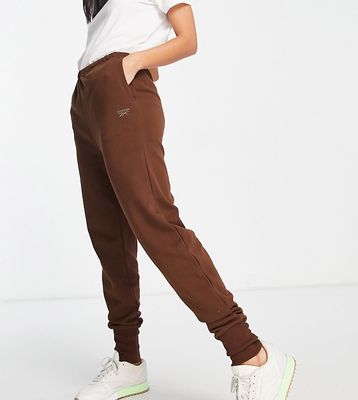 Reebok cozy cuffed sweatpants in brown