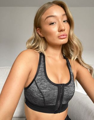 Dorina Extreme high impact non padded sports bra in gray-Grey