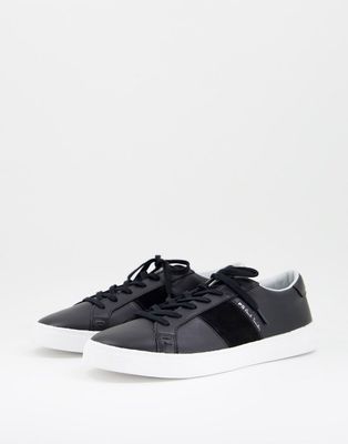 PS Paul Smith Lowe leather sneakers with suede panel in black