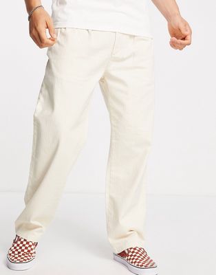 Carhartt WIP Salford relaxed straight fit pants in off-white