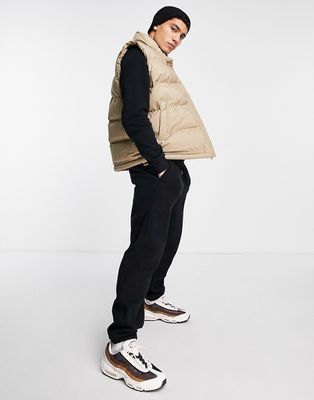 Weekday kip puffer vest in beige-Neutral