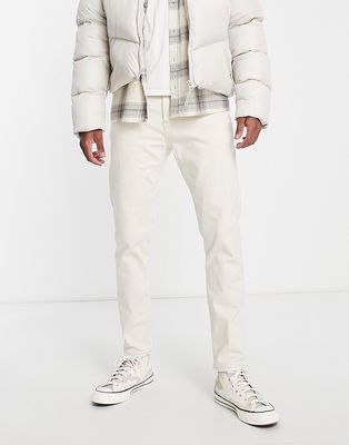 Hollister tapered jeans in off white